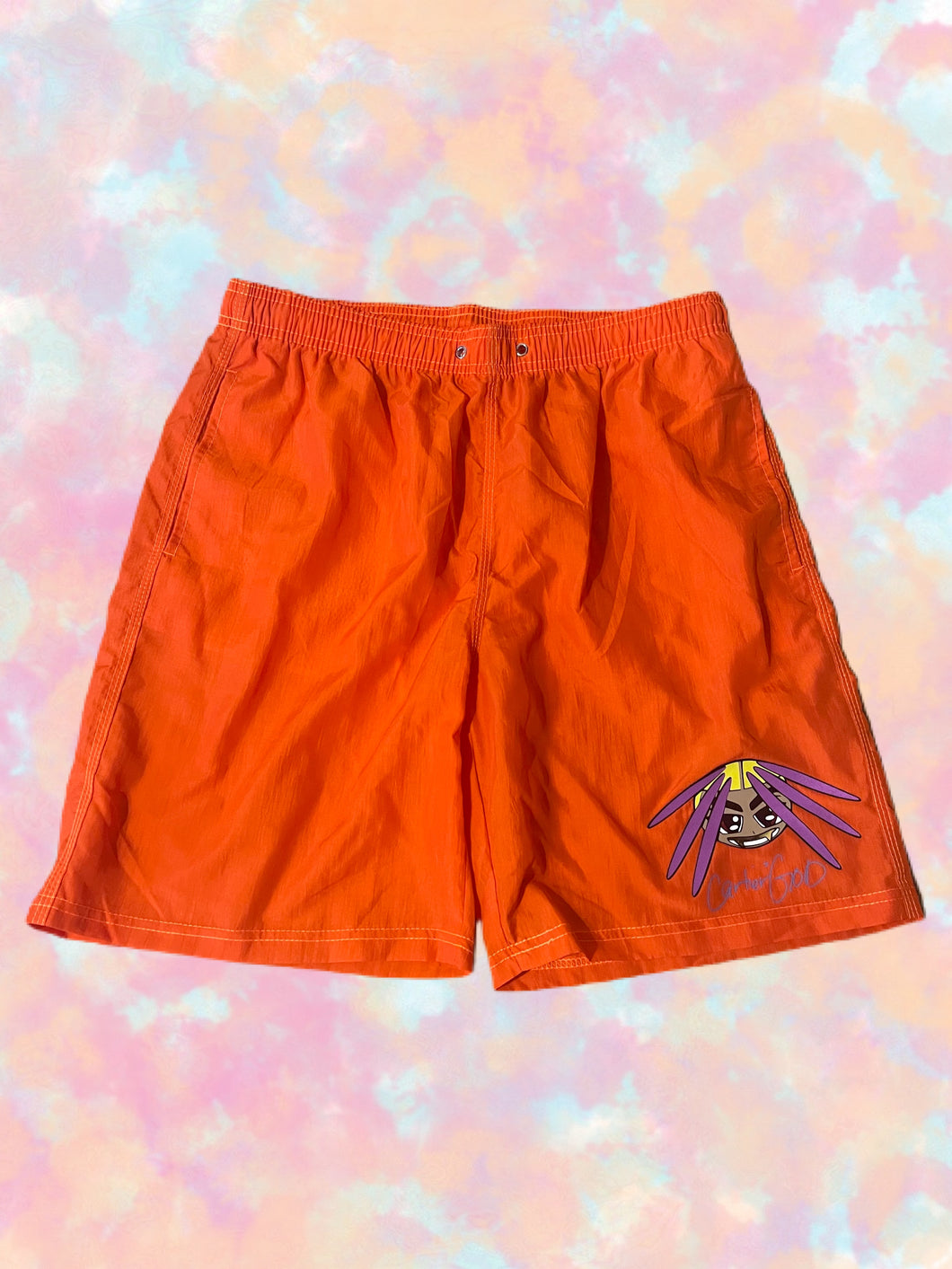 Neon Orange VampGOD Shorts